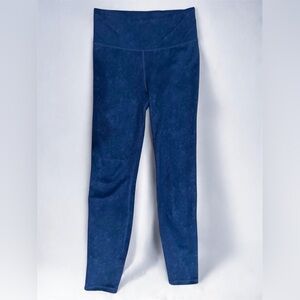 All in Motion Girls 7/8 Stretchy Blue Spandex Leggings